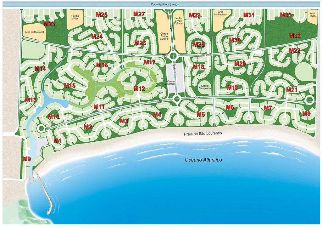 Mapa da Riviera de São Lourenço